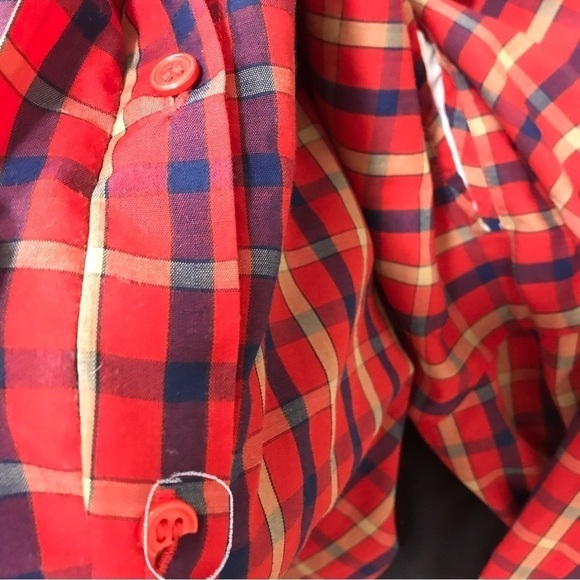 Vintage Picket and post red plaid long sleeve button down shirt - Picture 11 of 11